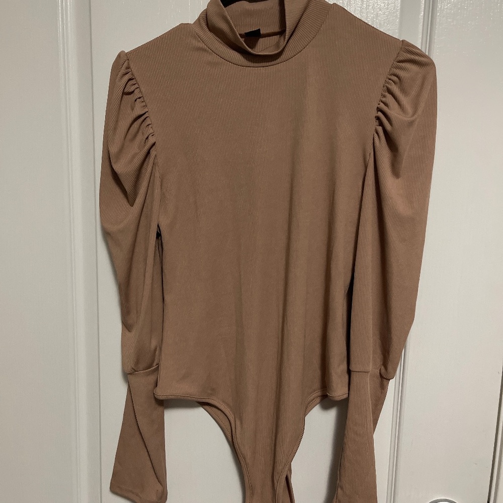 SHEIN Mock neck gigot sleeve body suit
